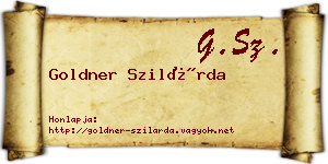 Goldner Szilárda névjegykártya
